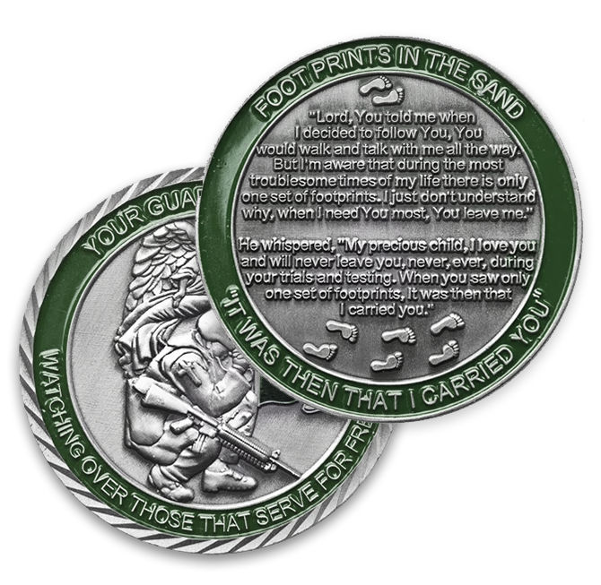 Challenge coins militaires personnalisés en Zinc argenté, finition antique, coloration en émail souple