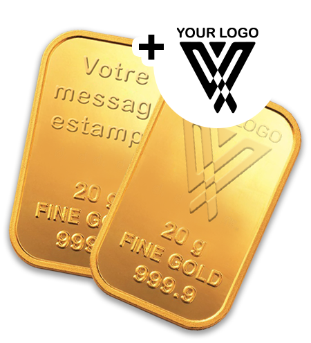 Lingots d'Or 24 Carats avec votre logo